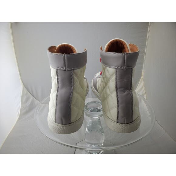 Marc Jacob Mens Size US 11 White Quilted Hi Top Lace up Sneakers Trainers - Picture 3 of 8